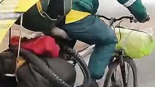 The cyclist is on a campaign to save birds