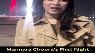 Mannara Chopra's First flight after Bigg Boss house #mannarachopra #short #youtubeshort #shorts #trending #viral #shortvideo