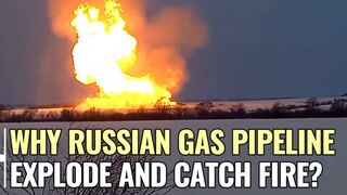 A huge fire after explosion of Russian gas pipeline in Chuvashia