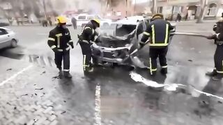 У Мелітополі "раптово" підірвалася машина з окупантами й колаборантами
