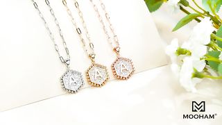 M MOOHAM Dainty Gold Necklace for Women - 14K Solid Gold Over Teen Girl
