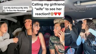 Calling My Girlfriend My Wife Prank Tiktok Compilation
