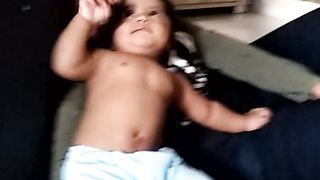 One year old boy are  strugling