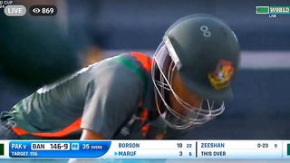 Last thrilling movements between Pakistan and Bangladesh match