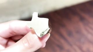 Real Gold Texas Pendant Setup & Ring Jewelry Set