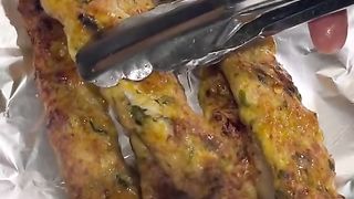 Grilled Chicken Kebabs and naan Bread