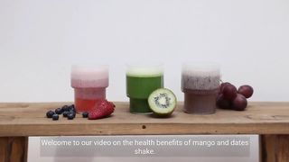 DATES AND MANGO  SHAKE-  طاقت کا  خزانہ  کھجور اور آم کا شیک