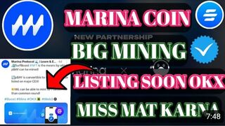 Marina Protocol New Mining App। Marina App New Update। Marina Coin Listing Exchange Marina Supply Link in Description