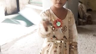 My daughter Maryam Atiq pakistani flag in hand