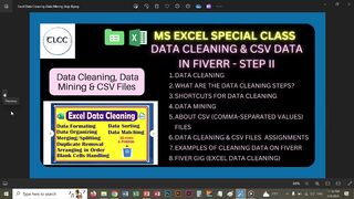 Excel Data Cleaning Data Mining Step II LIVE Class | TLCC
