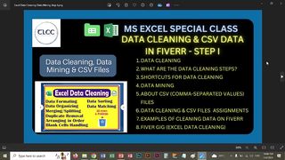 Excel Data Cleaning Data Mining Step I | LIVE Class TLCC