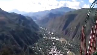 The Cliffhanger roller coaster on iron mountain, Colorado