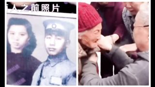 A couple who were separated during World War II reunited after 54 years.