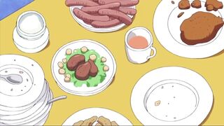 Luffy eating food