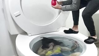 Gaint toilet prank