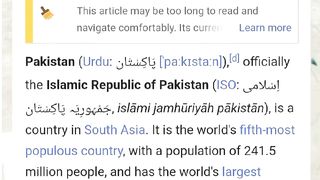 Valueable Information about Pakistan
