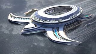 Floating City Looks Like a Giant Sea Turtle - Pangeos Terayacht