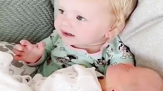 Funny Sibling Baby Video