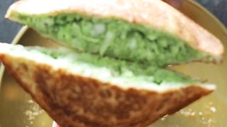 Creamy cabbage sooji sandwich