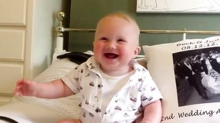 Baby laughing and chuckling