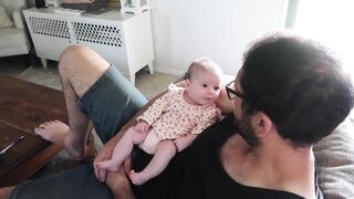 2 Month Old Baby's CUTE Conversation With Her Daddy