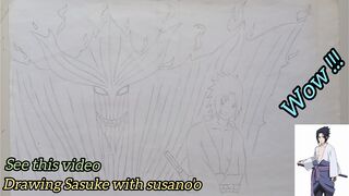 In this video, there are 3 pencil sketches of Sasuke. It's quite cool to watch ????