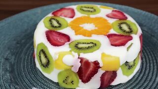 Using JUST MILK And FRUITS, You Can Make This COLORFUL DESSERT!.