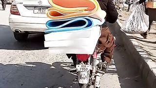 Jugaad on bike #viral video #jugaad