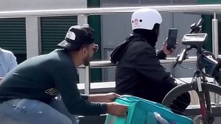 He only find out at the end about his bag????