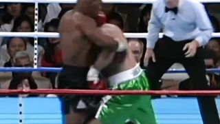 Mike Tyson's first fight after spending 3 years in prison.