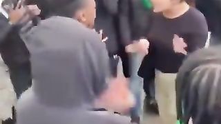 Innocent woman gets jumped by thugs in the Netherlands.