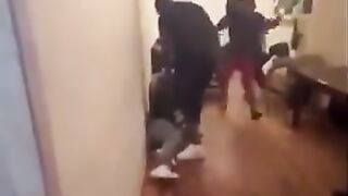 Son beats stepfather for beating his mother.