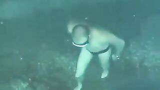 Walking under water. Wait to see the end.