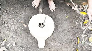 Primitive Technology_ One Way Spinning, Rope Stick Blower.