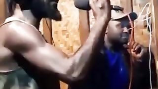 Jacky Claud in the Studio Recording his new song