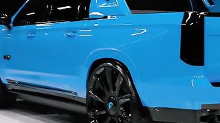 2026 Cadillac Escalade EXT V on forgiato 26s, This car is painted Electric Blue by Cadillac, and Packing 850hp
