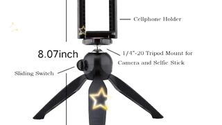 Mini Flexible Portable Stand Tripod (Supports Up to 750 g) Tripod  (Black, Supports Up to 600 g)