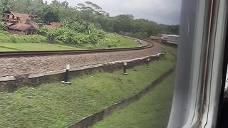 when the train head is visible from the rear carriage it is truly beautiful