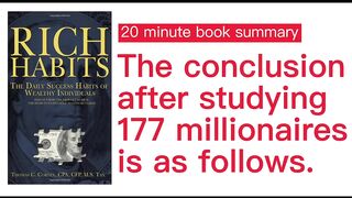 The conclusionafter studying177 millionairesis as follows _ Rich Habits #booksummary