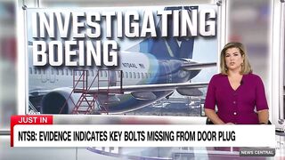NTSB report says key bolts missing from door plug in Boeing blowout.