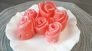Dessert recipe _Strawberry rose Jelly Recipe _ Gelatine _ strawberry jelly