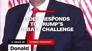 During a radio interview on "The Dan Bongino Show," former President Donald Trump said he would like to debate President Joe Biden "immediately."