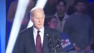 Biden is talking to the dead.