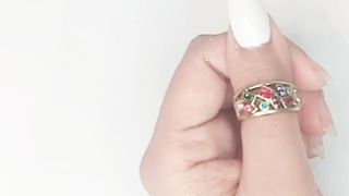 Shimmery nail shades application