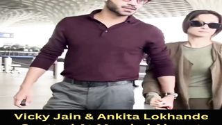 Vicky Jain & Ankita Lokhande Spotted At Mumbai Airport #ankitalokhande #shorts #short #trending #viral #bollywood #shortvideo