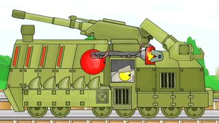 КВ44 и Т-175 На Броне Поезде