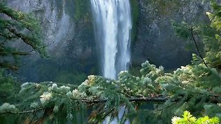 where an incredibly tall waterfall