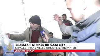 Israeli air strikes hit Gaza city_ 13 Palestinians killed while fetching water.