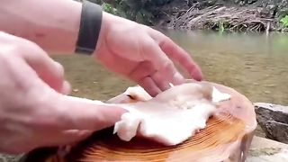 salmon cooked on store