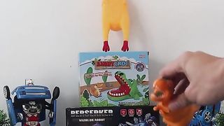 Children's Dinosaurs toys take a truck